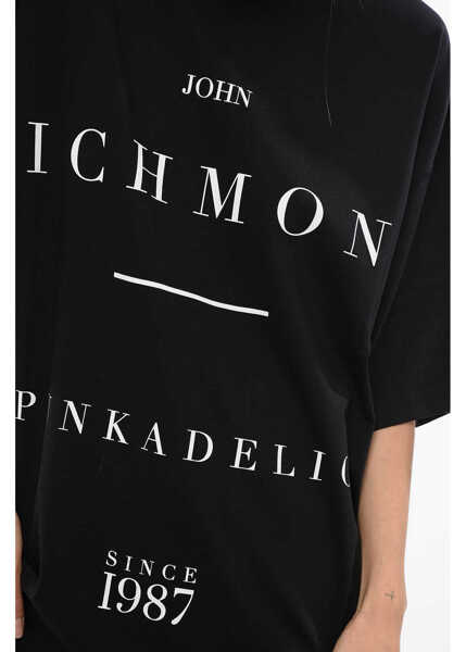 Tricouri John Richmond Over Pelac T-Shirt With Contrasting Print Black Barbati (BM 16588893) 3