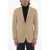 CORNELIANI Id Herringbone Silk And Cashmere Blazer Beige