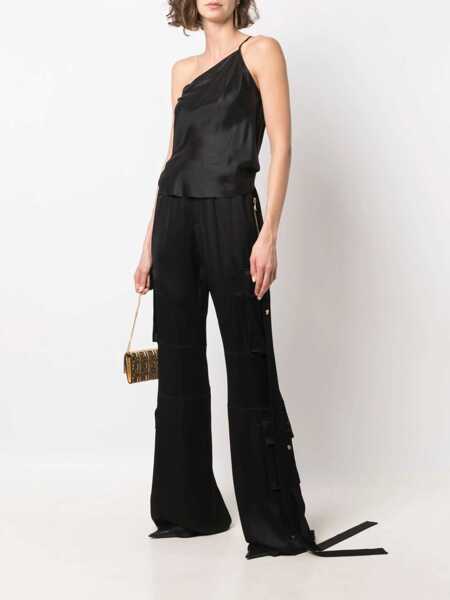 Pantaloni casual Balmain Satin Cargo Pants Black Femei (BM 16588941) 2