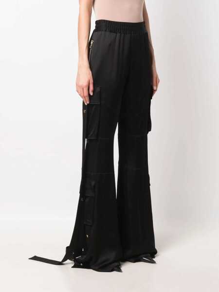 Pantaloni casual Balmain Satin Cargo Pants Black Femei (BM 16588941) 3