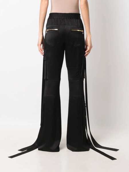 Pantaloni casual Balmain Satin Cargo Pants Black Femei (BM 16588941) 4