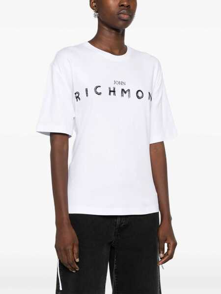 Tricouri John Richmond Tomiok Over T-Shirt With Rear Lace Detail White Femei (BM 16589118) 3