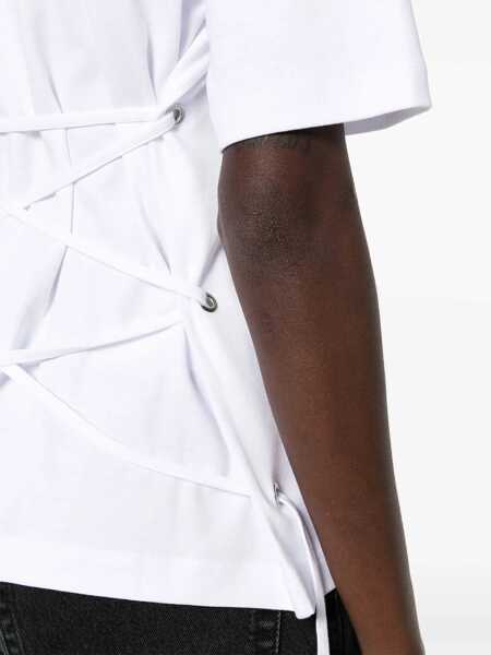 Tricouri John Richmond Tomiok Over T-Shirt With Rear Lace Detail White Femei (BM 16589118) 5