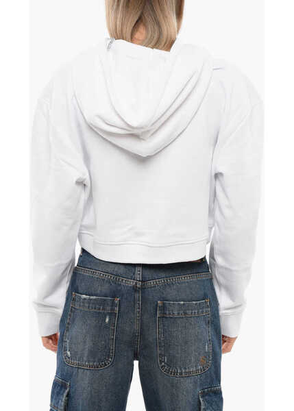 Hanorace John Richmond Pistil Cropped Sweatshirt With Embossed Logo White Femei (BM 16589298) 2