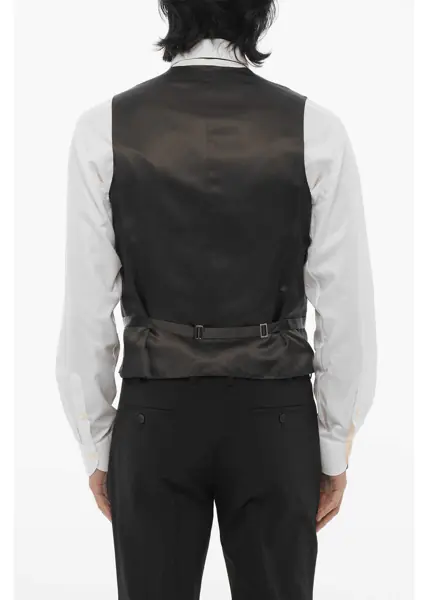 Veste costum CORNELIANI Cc Collection Wool Blend Jacquard Cerim.reward Double Breast Black Barbati (BM 16589406) 2