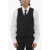 CORNELIANI Trend Solid Color Virgin Wool Waistcoat With Jetted Pocket Blue