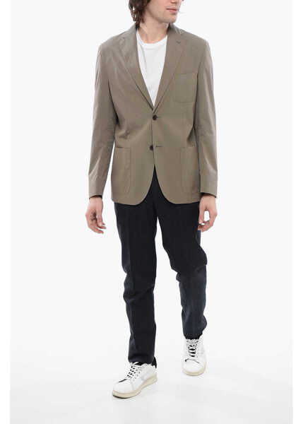 Sacouri CORNELIANI Unlined Blazer With Patch Pocket Military Green Barbati (BM 16589511) 4