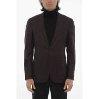 Sacouri CORNELIANI Cc Collection Virgin Wool Blazer With Diamond Check Motif