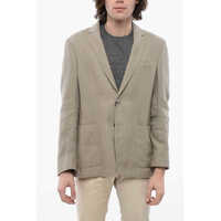 Sacouri CORNELIANI Id Unlined Linen Blend Blazer With Patch Pockets