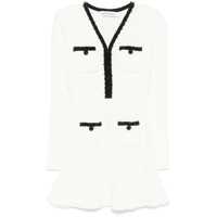 Rochii Self-Portrait Pearl Trim Knit Mini Dress Femei