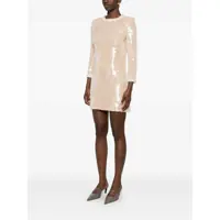 Rochii Self-Portrait Dama - Rochii Self-Portrait Self-Portrait Pearl Trim Sequin Mini Dress Beige Femei (BM 16590879) - B-mall.ro