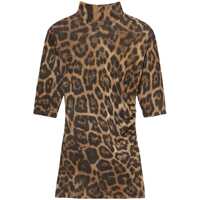 Topuri Stella McCartney Leopard High-Neck Top Femei