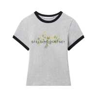 Tricouri Stella McCartney Logo Floral Embroidered T-Shirt Femei