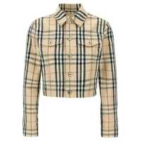 Geci Burberry Check Denim Jacket Femei
