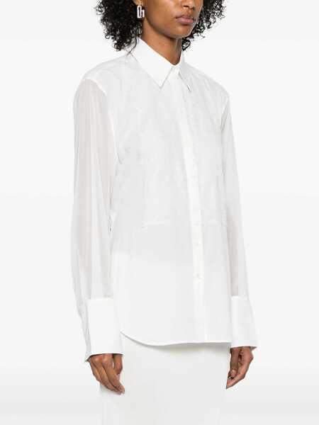 Topuri HELMUT LANG Helmut Lang Lace Relaxed Sh.Poly Clothing WHITE Femei (BM 16594893) 3