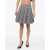 Balmain Virgin Wool Blend Pleated Miniskirt With District Check Patt Black & White