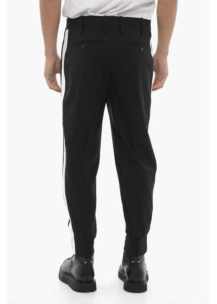 Pantaloni casual Neil Barrett Slim-Fit Pants With Contrasting Side Stripe Black Barbati (BM 16595910) 2