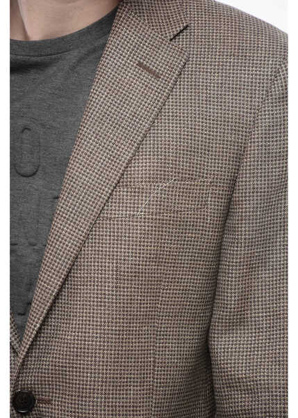 Sacouri CORNELIANI Cc Collection Side Vents Notch Lapel Right 2-Button Blazer Brown Barbati (BM 16595925) 3