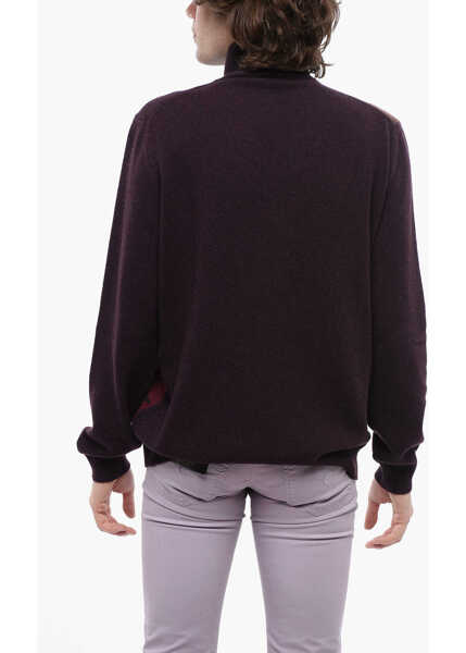 Pulovere CORNELIANI Cashmere Turtleneck Sweater With Multicolored Brand Burgundy Barbati (BM 16595934) 2