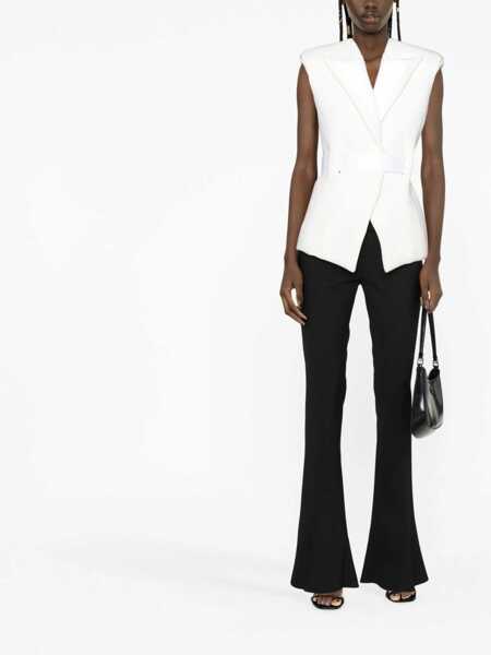 Veste casual Balmain Peak Lapel Bondage Vest White Femei (BM 16595973) 2