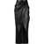 Balmain Leather Wrapped Midi Skirt Black