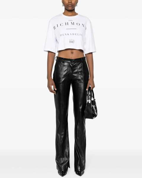 Tricouri John Richmond Cropped Genya T-Shirt With Oversized Fit White Femei (BM 16596081) 2