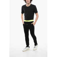 Pantaloni de trening pentru Barbati pagina 4 - Pantaloni de trening Balmain Neon Detailed Cotton Biker Sweatpants Black Barbati (BM 16596111) - B-mall.ro