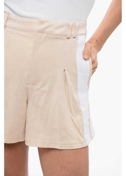 Pantaloni scurti John Richmond Stretch Axim Shorts With Side Bands Beige Femei (BM 16596369) 3