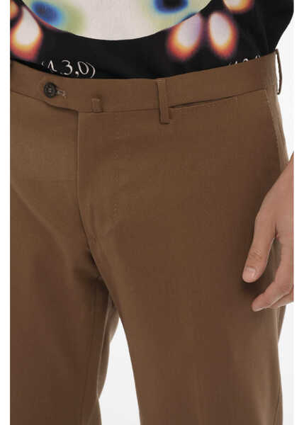 Pantaloni casual SANTANIELLO Cuffed Hem Twill Dowell Chinos Pants Brown Barbati (BM 16597104) 3