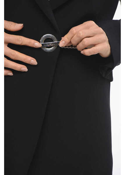 Sacouri John Richmond Peak Lapel Toriko Blazer With Logoed Chain Black Femei (BM 16597113) 3