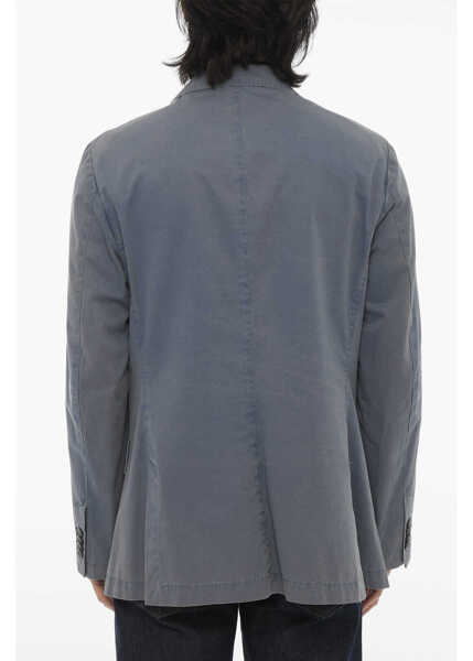 Sacouri CORNELIANI Id Half-Lined Cotton Blazer With Patch Pockets Light Blue Barbati (BM 16597122) 2