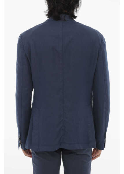 Sacouri CORNELIANI Cc Collection Wool Blend Blazer With Patch Pockets Blue Barbati (BM 16597140) 2