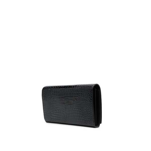 Genti de mana Saint Laurent Saint Laurent Cassandre Croco Shoulder Bag Black Femei (BM 16597416) 2