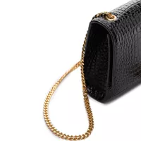 Genti de mana Dama - Genti de mana Saint Laurent Saint Laurent Kate Medium Tassel Crocodile Embossed Leather Bag Black Femei (BM 16597422) - B-mall.ro