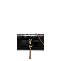 Genti de mana Saint Laurent Kate Medium Tassel Crocodile Embossed Leather Bag Femei