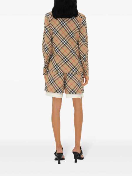 Camasi Burberry Burberry Checked Cotton Shirt Beige Femei (BM 16599603) 4