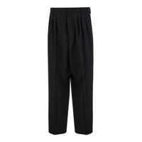 Pantaloni scurti Black Pants With Pences In Wool Man Barbati