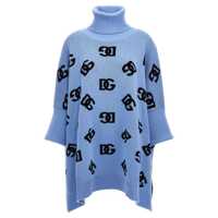 Rochii Dolce & Gabbana Blue And Black Wool Dress Femei