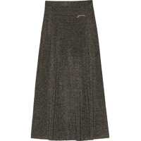 Cardigane Long Lurex Knit Skirt Femei