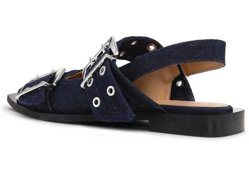 Balerini Ganni Ballerina With Buckle DENIM Femei (BM 16603305) 3