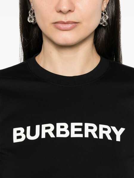 Tricouri Burberry T-Shirt With Logo BLACK Femei (BM 16603620) 5