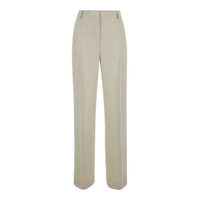 Pantaloni scurti Beige Relaxes Tailored Trousers In Wool Blend Woman Femei