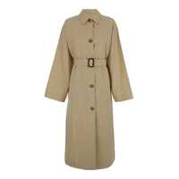 Paltoane Beige Trench Coat With Matching Belt In Cotton Blend Woman Femei