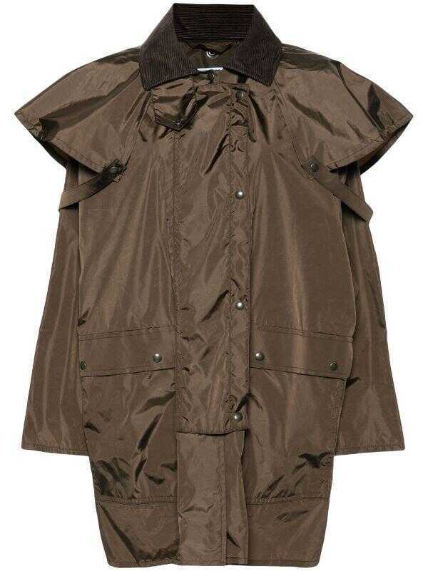 Geci Prada Prada Corduroy-Collar Storm Jacket MORO Femei (BM 16605627) 1