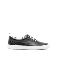 Sneakers 'Heritage' Black Sneakers With Logo Tab On Heel In Leather Man Barbati