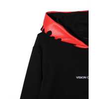 Topuri pentru Baieti - Bluze de trening Vision of Super Black Hoodie With Red Flames BLACK Baieti (BM 16613517) - B-mall.ro
