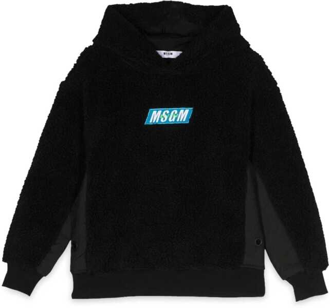 Bluze de trening MSGM Teddy BearNylon Hoodie BLACK Baieti (BM 16613673) 1