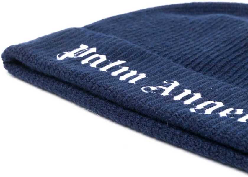 Caciuli Palm Angels Knit Logo Beanie BLUE Baieti (BM 16613679) 2