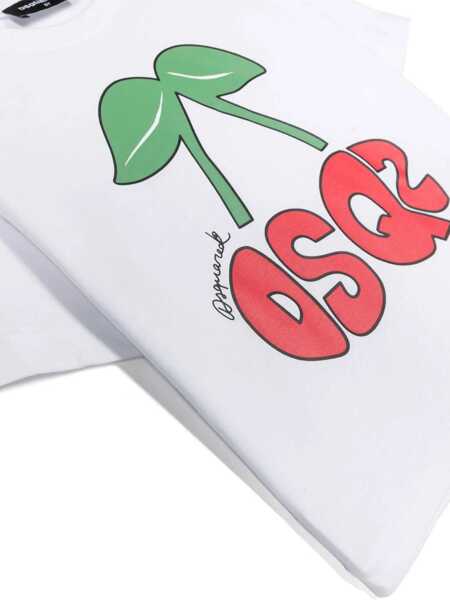 Tricouri DSQUARED2 Mc Logo Cherry T-Shirt WHITE Fete (BM 16613796) 3