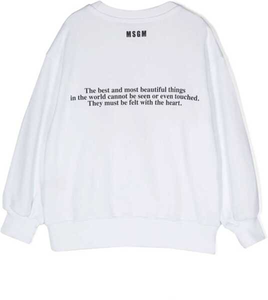 Hanorace MSGM Over Sweatshirt WHITE Fete (BM 16613943) 2